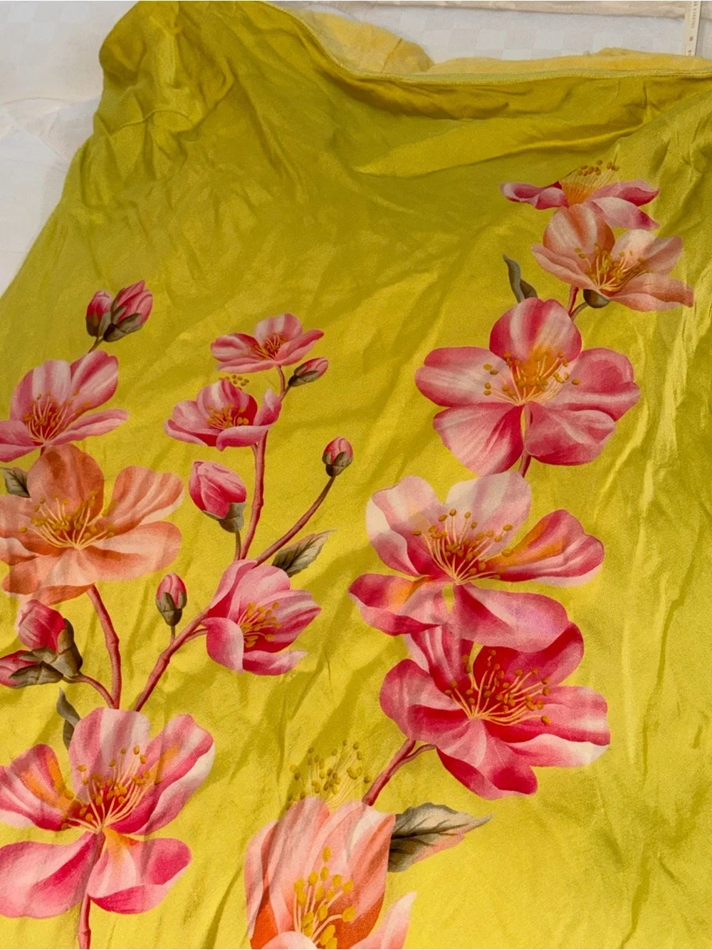 FARM Rio Strapless Yellow Floral Midi Dress